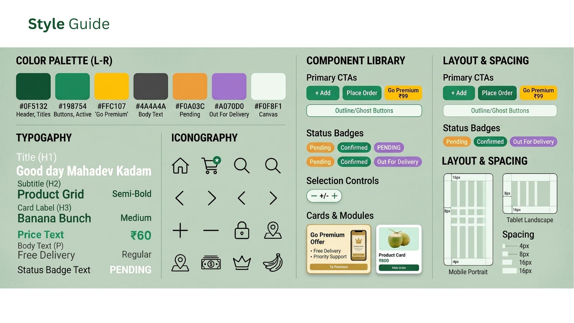 Style Guide for Shree Coconut App
